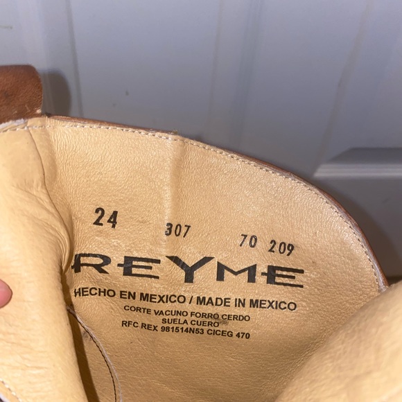 Brown Cowgirl Booties- handmade in Mexico (Suelo de Cuero /leather ) botines - Picture 3 of 6